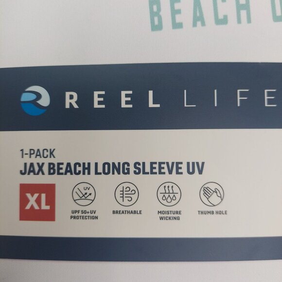 Reel Life Women's Jax Beach Long Sleeve UV Shirt XL W/ Thumbholes - Picture 4 of 7